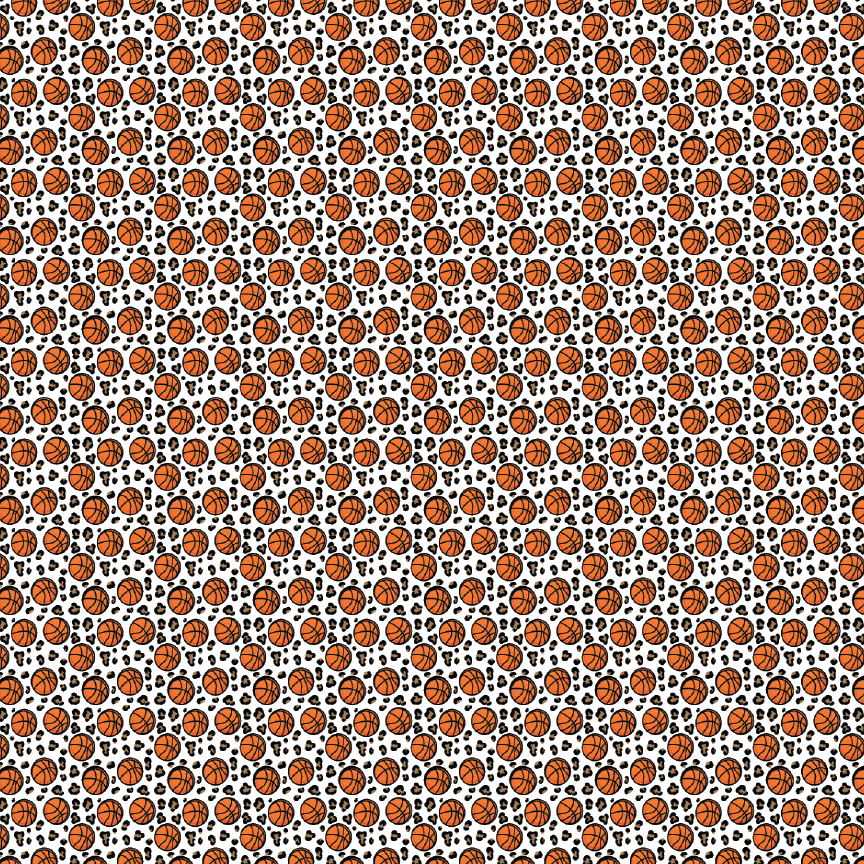 Itty Bitty Basketball Leopard Pattern Acrylic Sheets - CMB Pattern Acrylic